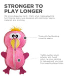 Outward Hound Seamz Flamingo Plush Dog Toy