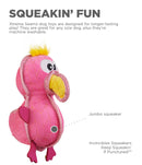 Outward Hound Seamz Flamingo Plush Dog Toy