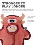 Outward Hound Seamz Bull Plush Dog Toy