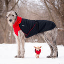 Chilly Dogs Great White North, Red Fleece with Black Shell