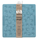 Blue Large Paw Print Enrichment Licking Mat