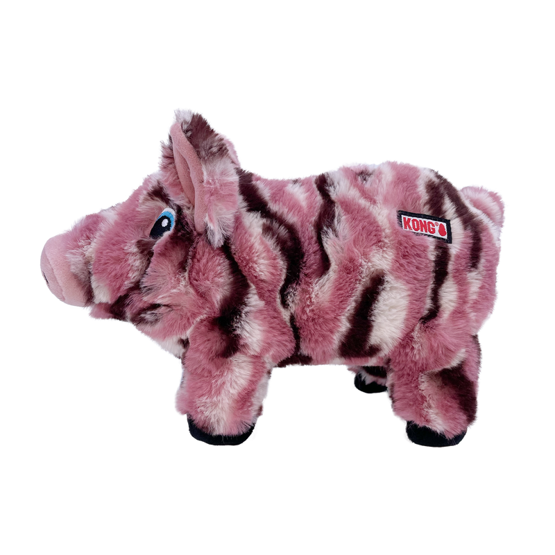 Kong Low Stuff Stripes Pig Dog Toy