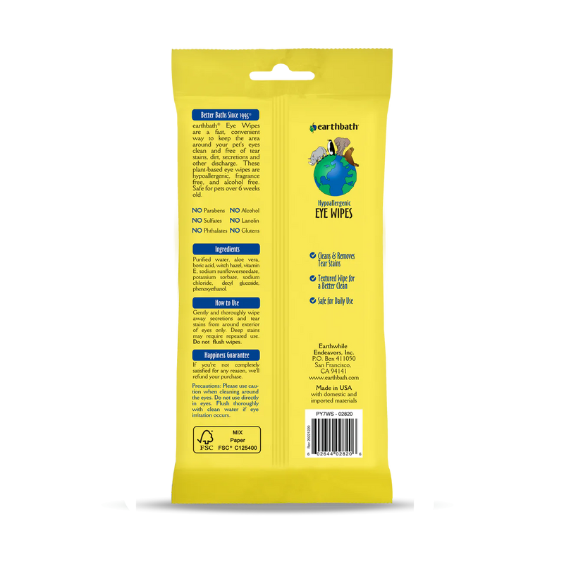 Earthbath Hypoallergenic Eye Wipes