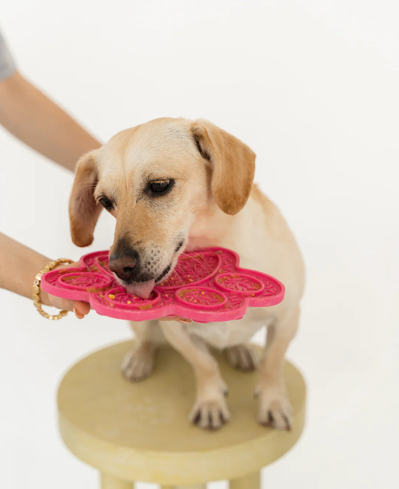 Pink Paw Print Enrichment Licking Mat