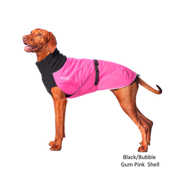Chilly Dogs - Great White North Winter Coat Black/Bubblegum Shell