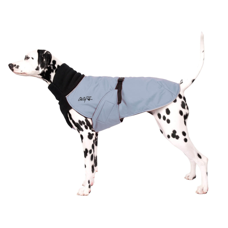 Chilly Dogs - Great White North Winter Coat Black /Grey Shell
