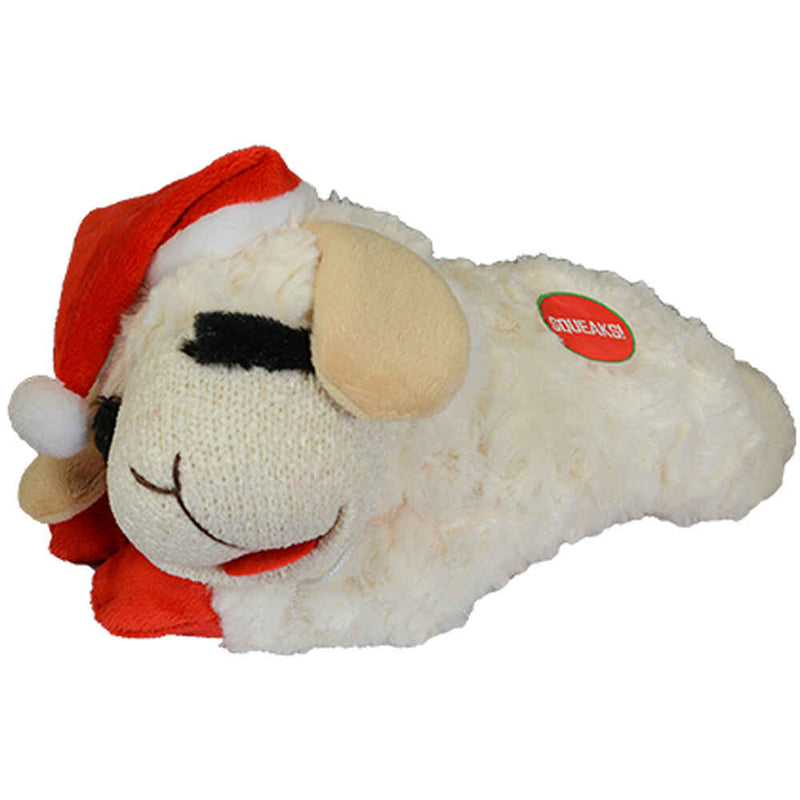 Holiday Lamb Chop Santa Hat Dog Toys