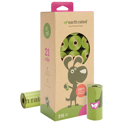 Earth Rated Poop Bags 315 Bags on 21 Refill Rolls