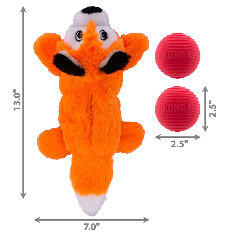 Kong Cozie Pocketz Fox Dog Toy