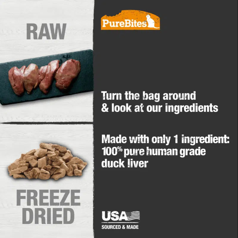 Purebites Freeze Dried Duck Liver Cat Treats