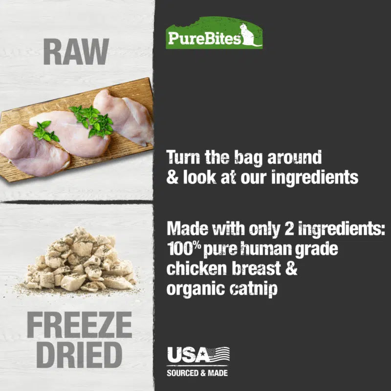 Purebites Freeze Dried Chicken and Catnip Cat Treats