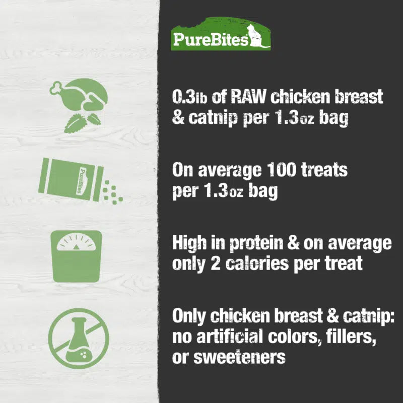 Purebites Freeze Dried Chicken and Catnip Cat Treats