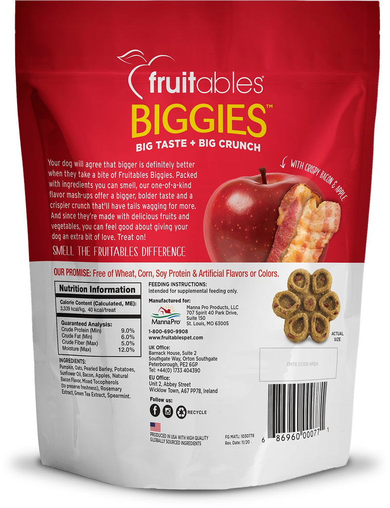 Fruitables Biggies Bacon and Apple Dog Treats