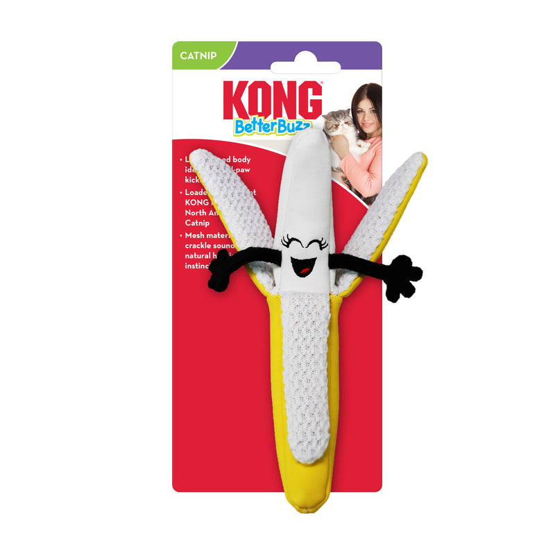 Kong Better Buzz Banana Cat Toy