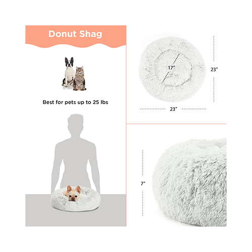 Best Friends by Sheri Calming Donut Dog Beds