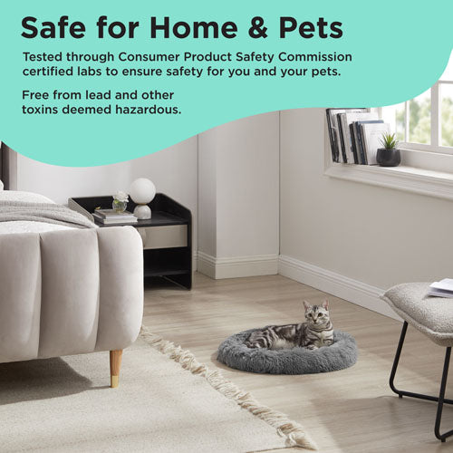 Best Friends by Sheri Oval Shag Cat Bed
