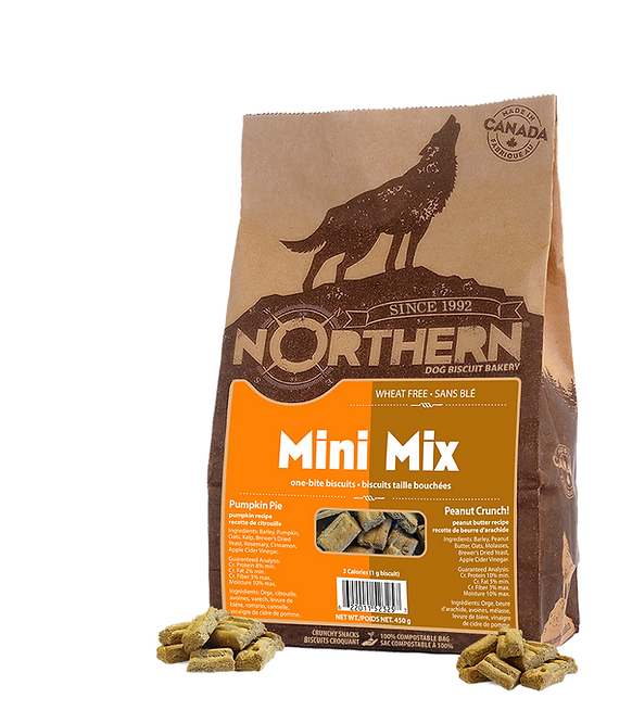 Northern Dog Biscuits Mini Mix Pumpkin Pie and Peanut Crunch