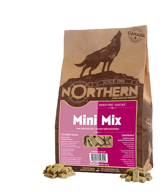 Northern Dog Biscuits Mini Mix Canadian Bacon and Livelicious