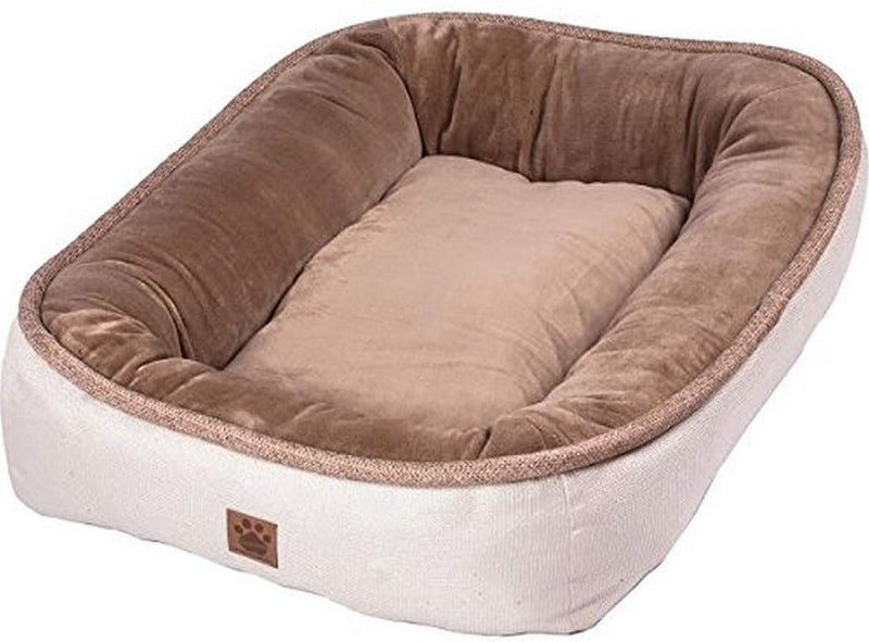 Low Bumper Bed Buff Dog Bed