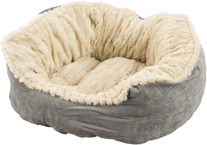 Sleep Zone Carved Plush Dog Bed
