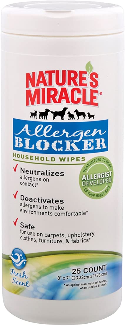 Natures Miracle Allergen Blocker Household Wipes