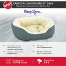 Sleep Zone Carved Plush Dog Bed