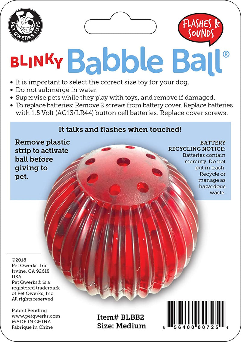 Blinky Babble Ball Dog Toy