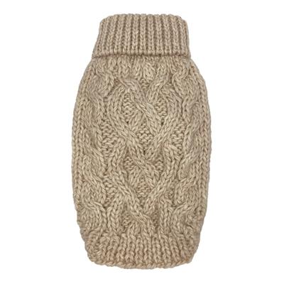 Cable Knit Dog Sweater Oatmeal