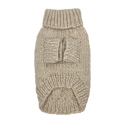 Cable Knit Dog Sweater Oatmeal