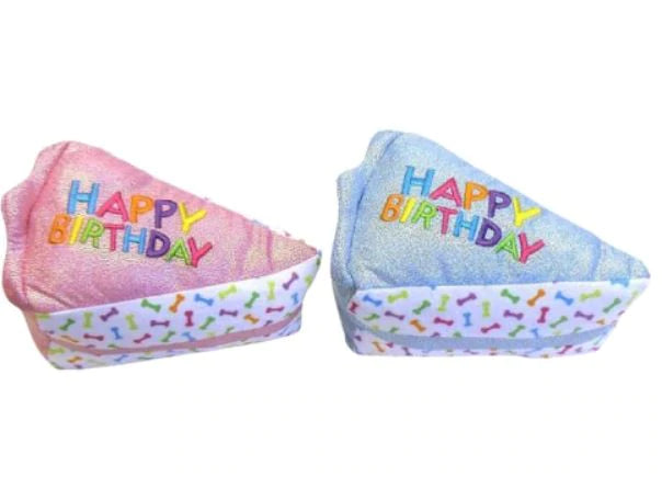 Birthday Cake Slice Dog Toys