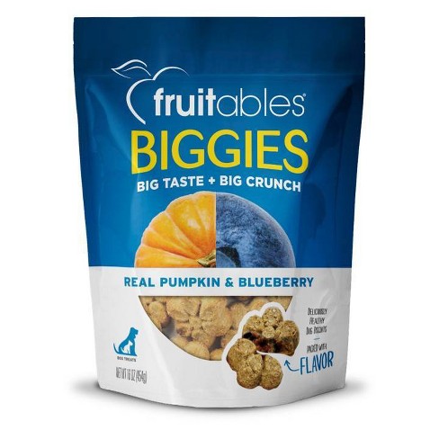 Fruitables Biggies Pumpkin and Blueberry Dog Treats