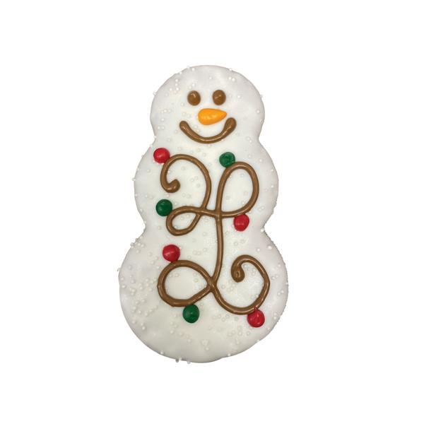 Bosco and Roxy's Tall Snowman Dog Cookies