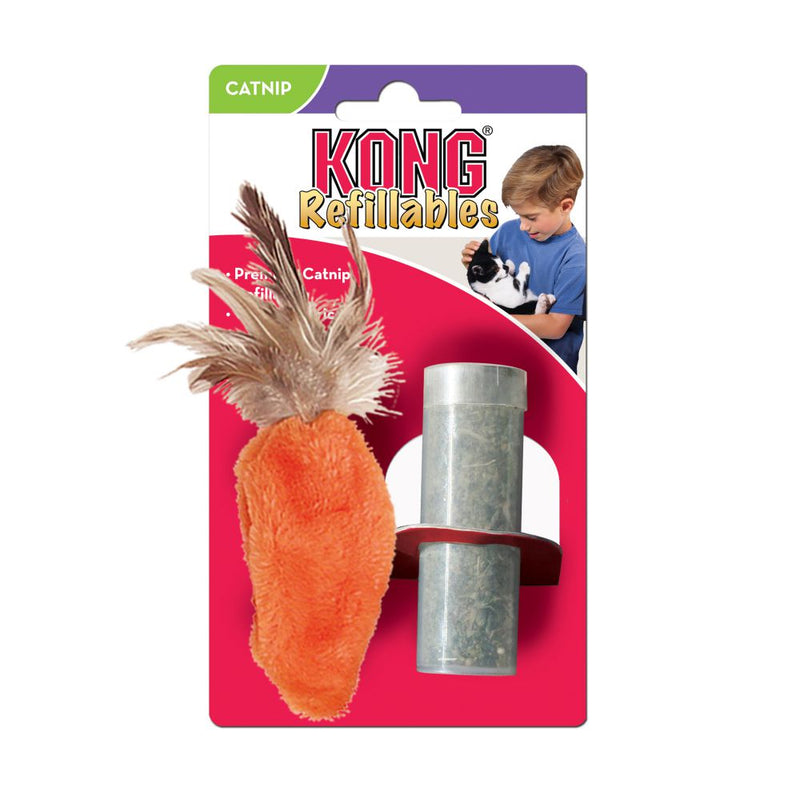 Kong Refillables Feather Carrot Cat Toy