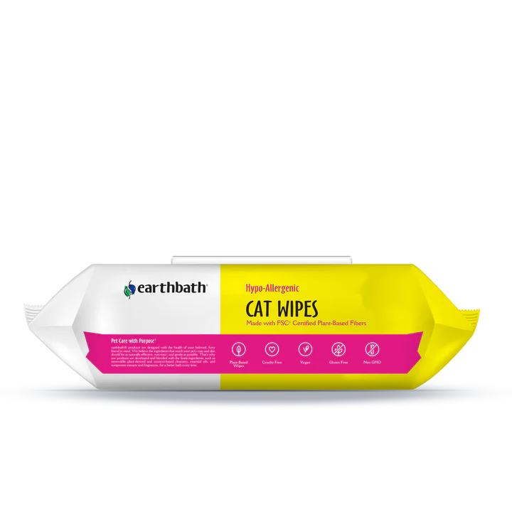 Earthbath Cat Grooming Wipes 100-pack