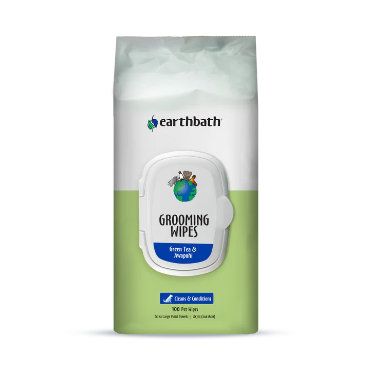 Earthbath Green Tea and Awapuhi Grooming Wipes 100-pack