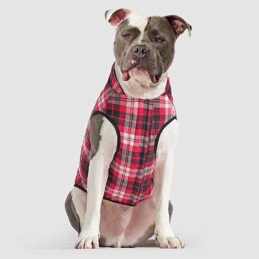 Canada Pooch Reversible Vest Black Red Plaid