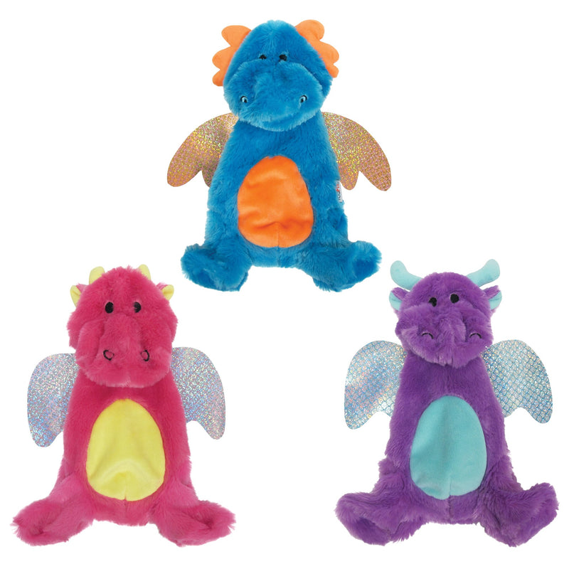 Stuffless Crinkle Dragon Dog Toys