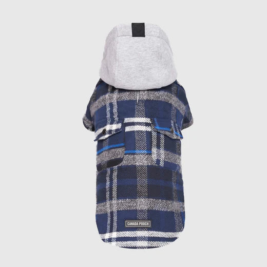 Canada Pooch The Shacket Blue Plaid