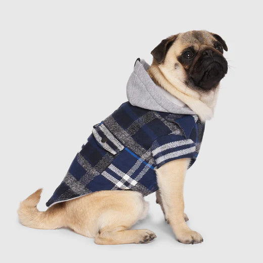 Canada Pooch The Shacket Blue Plaid