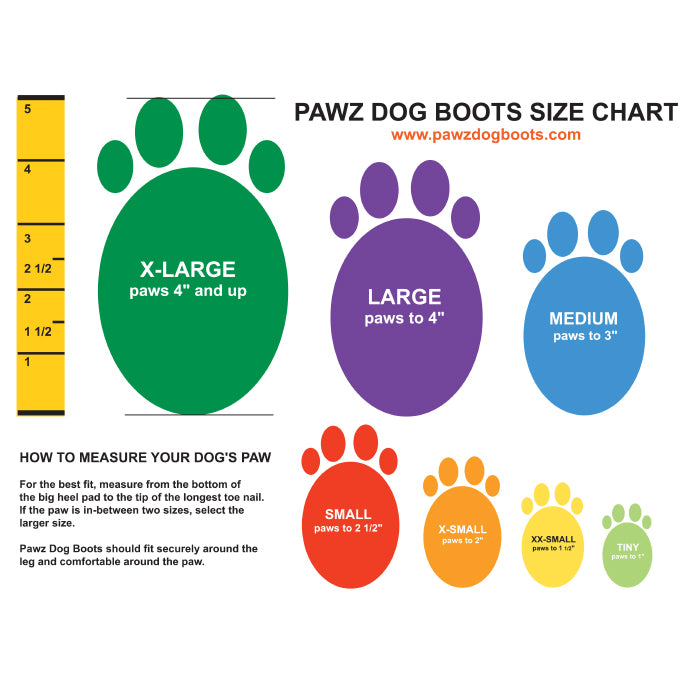 PawZ Reusable Boots XXS Yellow