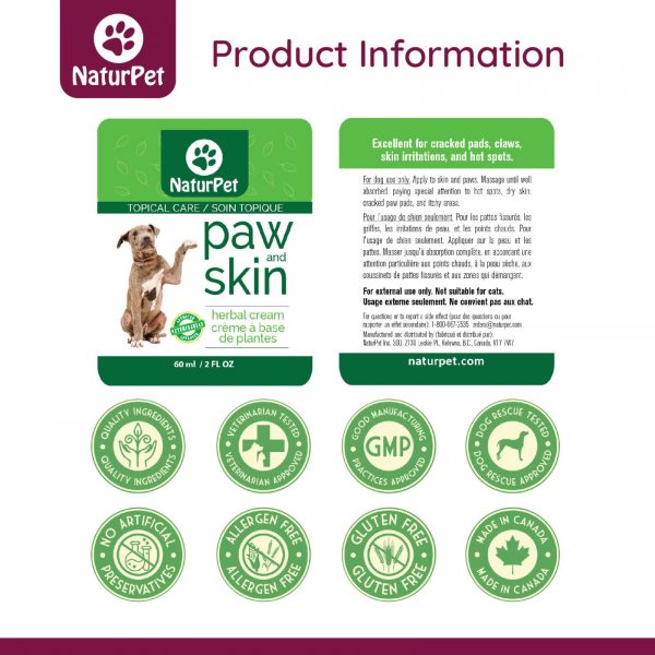 Naturpet Paw and Skin Herbal Cream