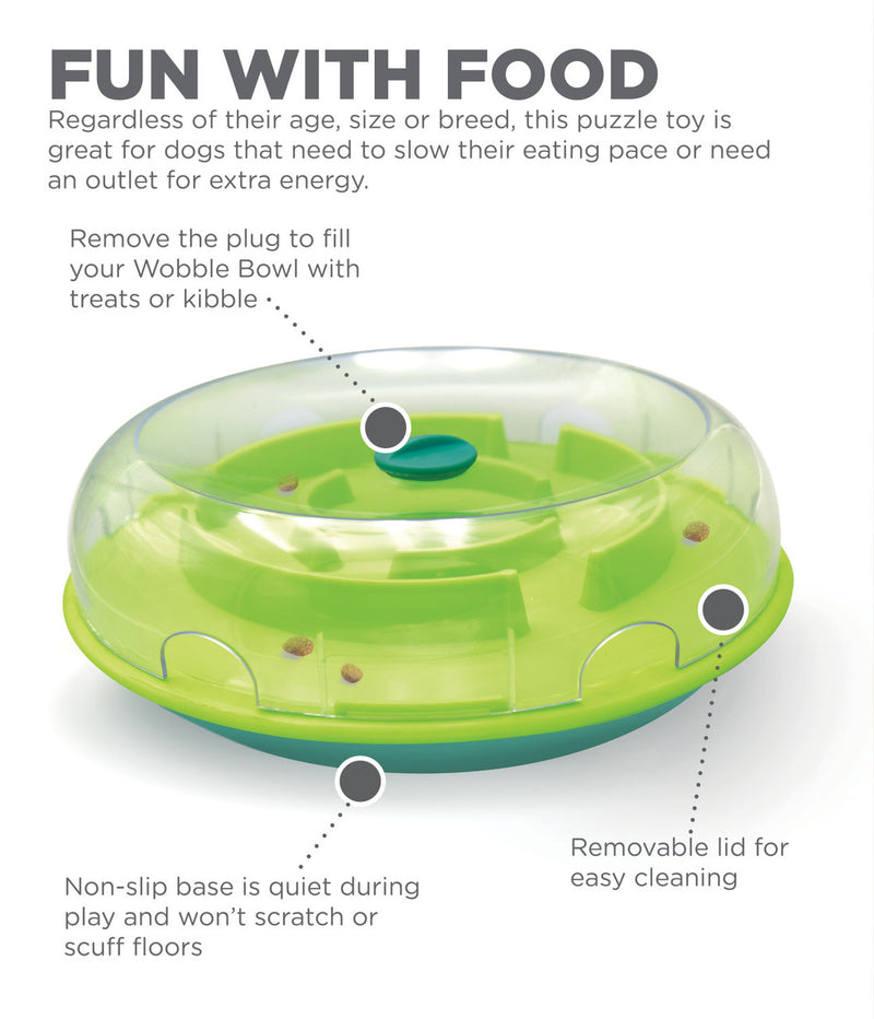 Outward Hound Wobble Bowl Interactive Treat Puzzle Dog Toy