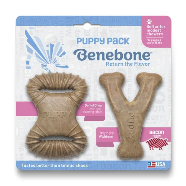 Benebone Puppy Tiny 2-Pack Chew Toys