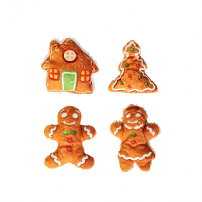 Holiday Gingerbread Cat Toys