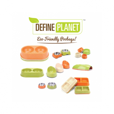 Define Planet Bamboo Double Bowl Rectangle