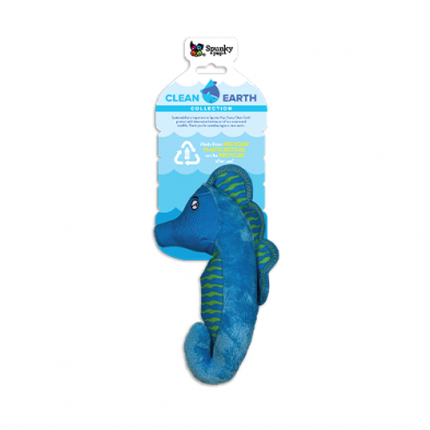 Spunky Pup Clean Earth Seahorse Dog Toy