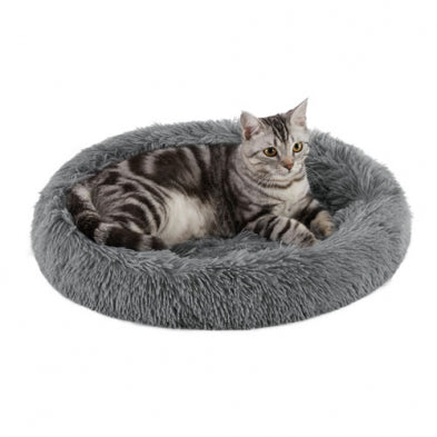 Best Friends by Sheri Oval Shag Cat Bed