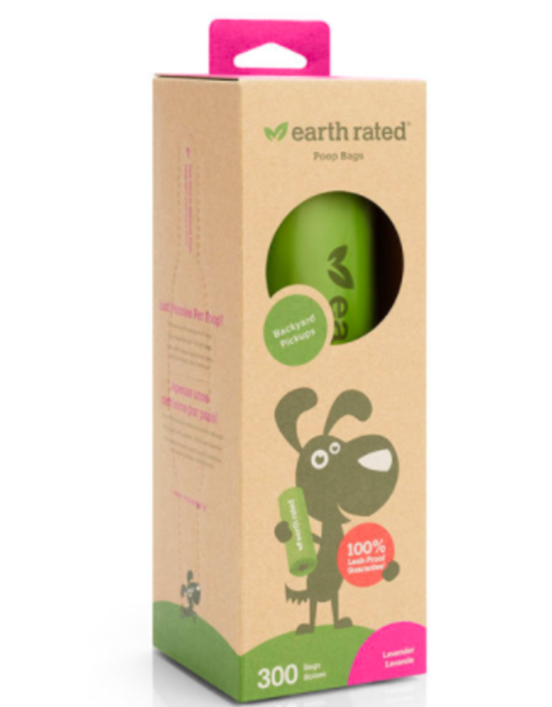 Earth Rated Poop Bags 300 Bags on a Large Single Roll Lavender