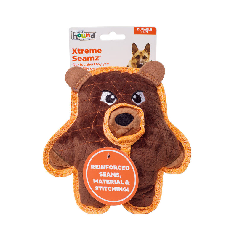 Outward Hound Seamz Bear Plush Dog Toy