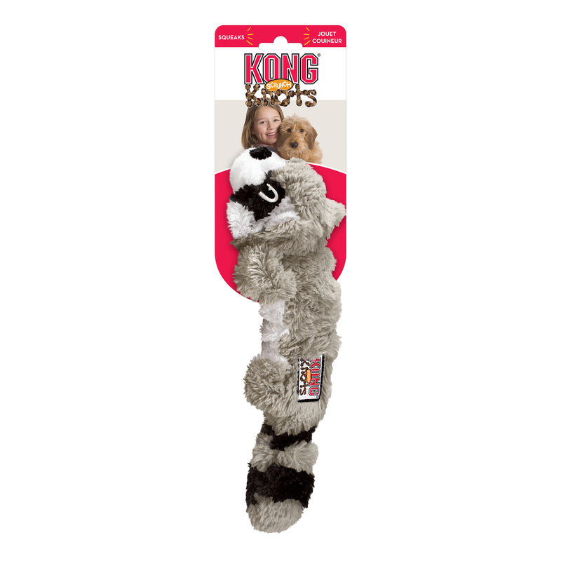 Kong Scrunch Knots Raccoon Dog Toy